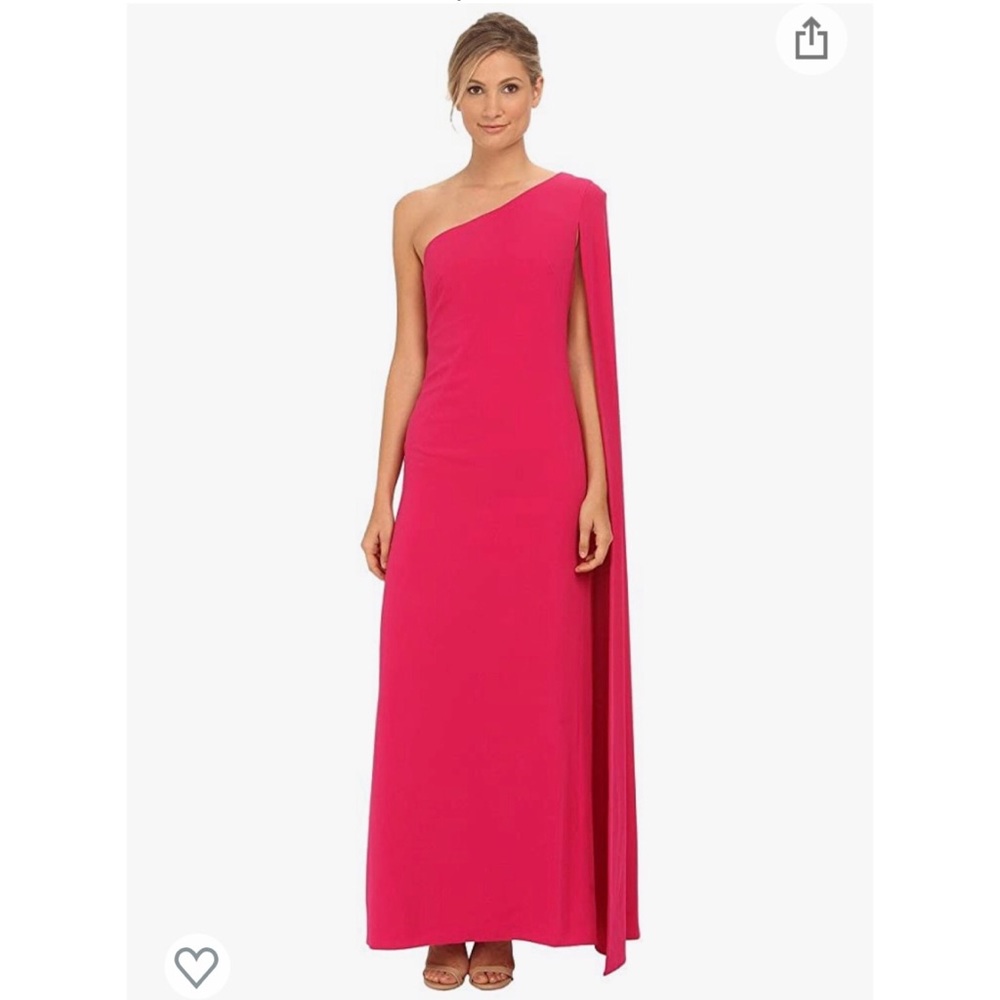 NWT Jill Stuart Cape One-Shoulder Gown